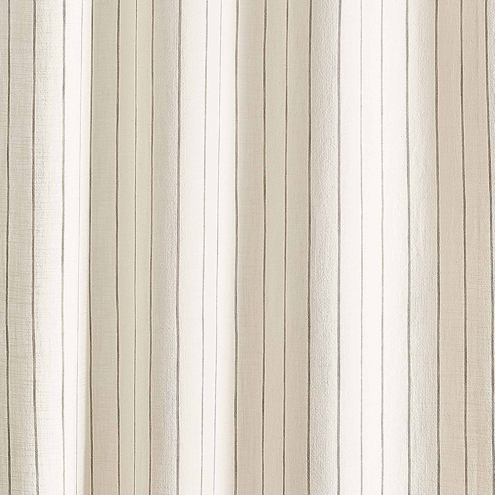 Tissu 100% coton fines rayures beige LOURMARIN - Beige