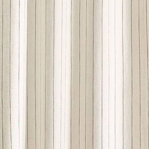 Tissu 100% coton fines rayures beige LOURMARIN - Beige