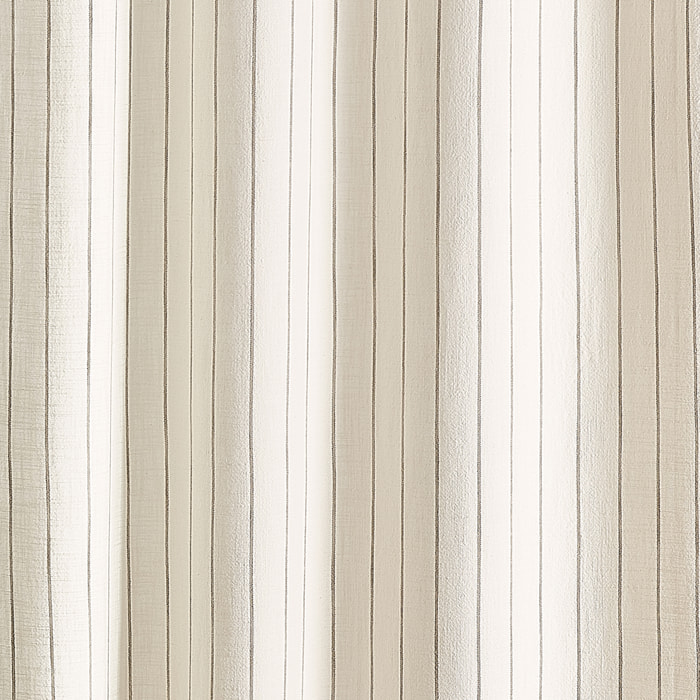Tissu 100% coton fines rayures beige LOURMARIN - Beige