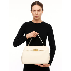 Borsa a mano da donna Made in Italy - Modello Lyria Pro - 100% pelle - 34.0 x 25.0 x 12.0 cm