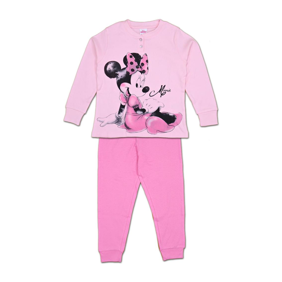 Pigiama Lungo Minnie Rosa Autunno Inverno Lei Disney Rosa