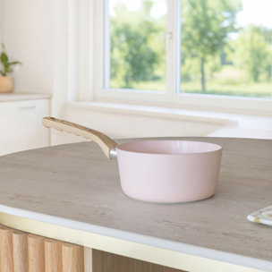 Casserole en revêtement céramique 18cm rose - tous feux COLORAMA