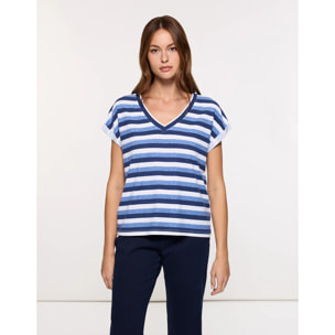 Camiseta Manga Corta Azul - Mavix