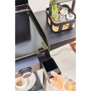 Plancha électrique FORGE ADOUR ACIER BASE 60A noir 2 brûleurs à poser, 57.5x37.9 cm