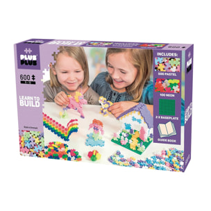 Juego de construcciÃ³n plus plus 600 piezas pastel aprende a construir cefa toys