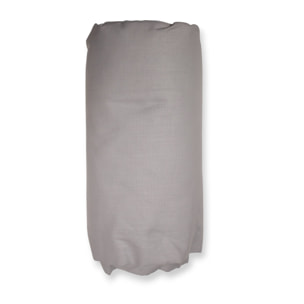 LENZUOLO SOTTO CON ANGOLI LETTO MATRIMONIALE IN COTONE 60 FILI TINTA UNITA GRIGIO PERLA H.30