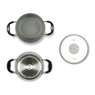 Casseruola 20 cm con Coperchio Excelsa – Forn-Ok, Alluminio Grigio