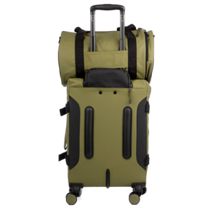 Juego de 3 maletas flexibles de tejido repelente al agua, reflectantes y de alta durabilidad.