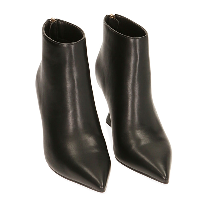 Ankle boots neri, tacco 7,5 cm