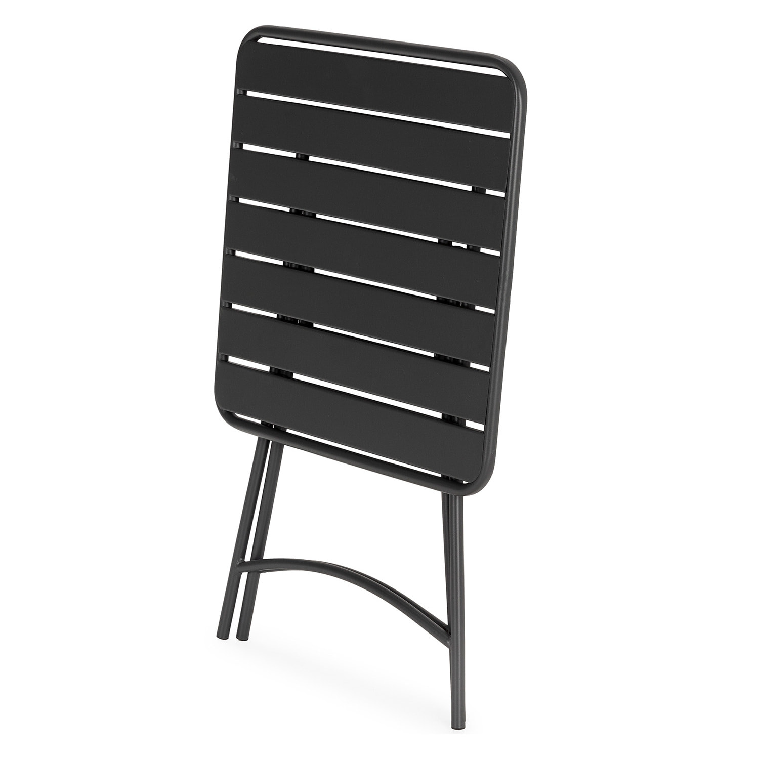 Mesa de Jardín Plegable Perla de Metal en Negro