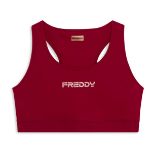 Top sportivo con retro vogatore elasticizzato
