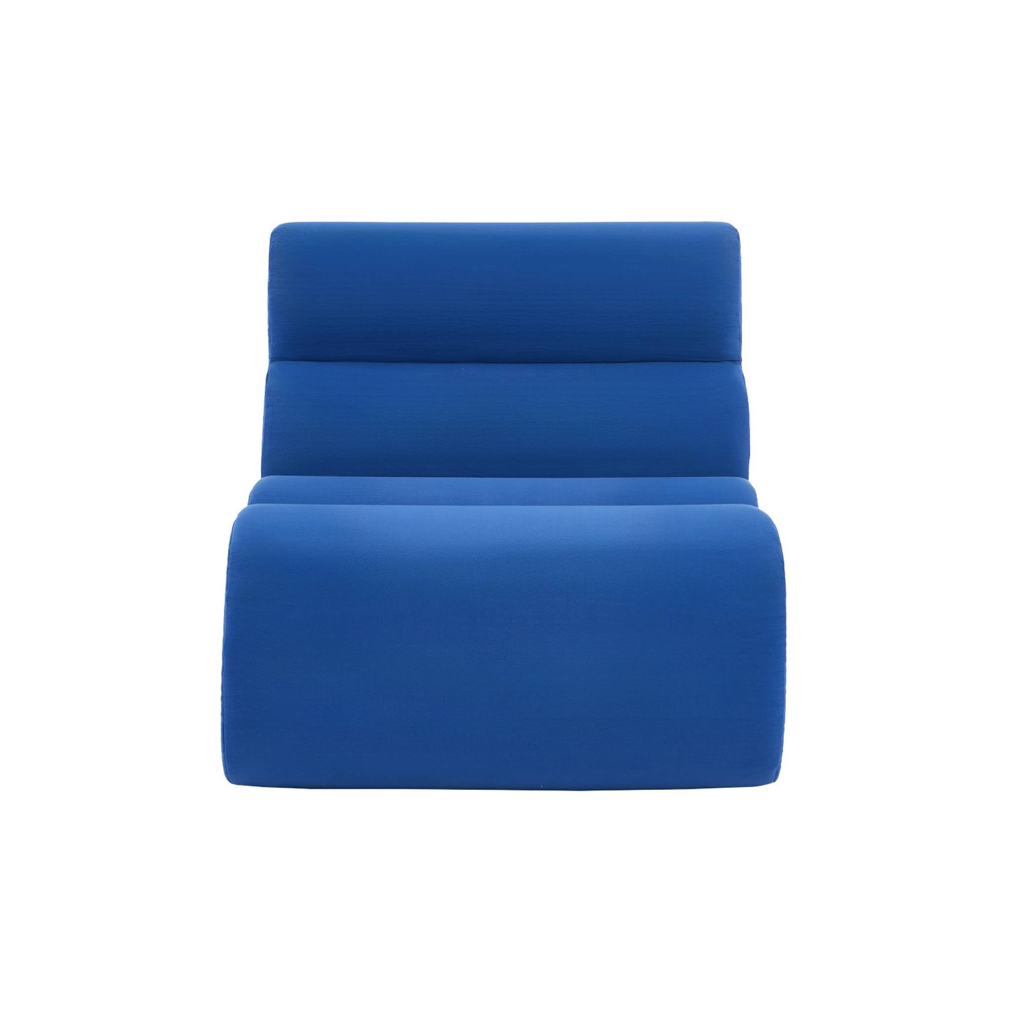 Lot de 2 chauffeuses tissu 1 place bleu électrique - L 81 x P 99 x H 75cm - Nova