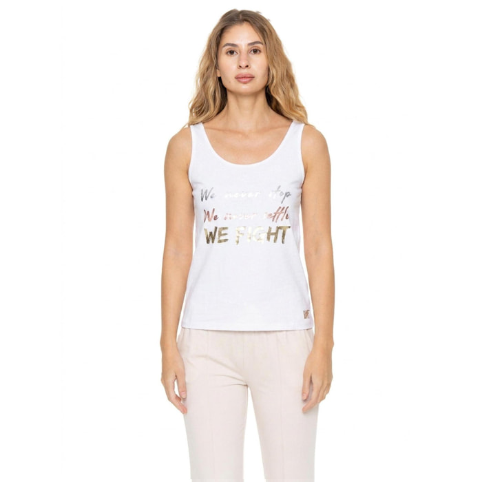 Camiseta sin mangas elegante para mujer