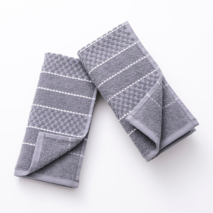 Juego de 2 trapos cocina 50x50 cm 100% algodón