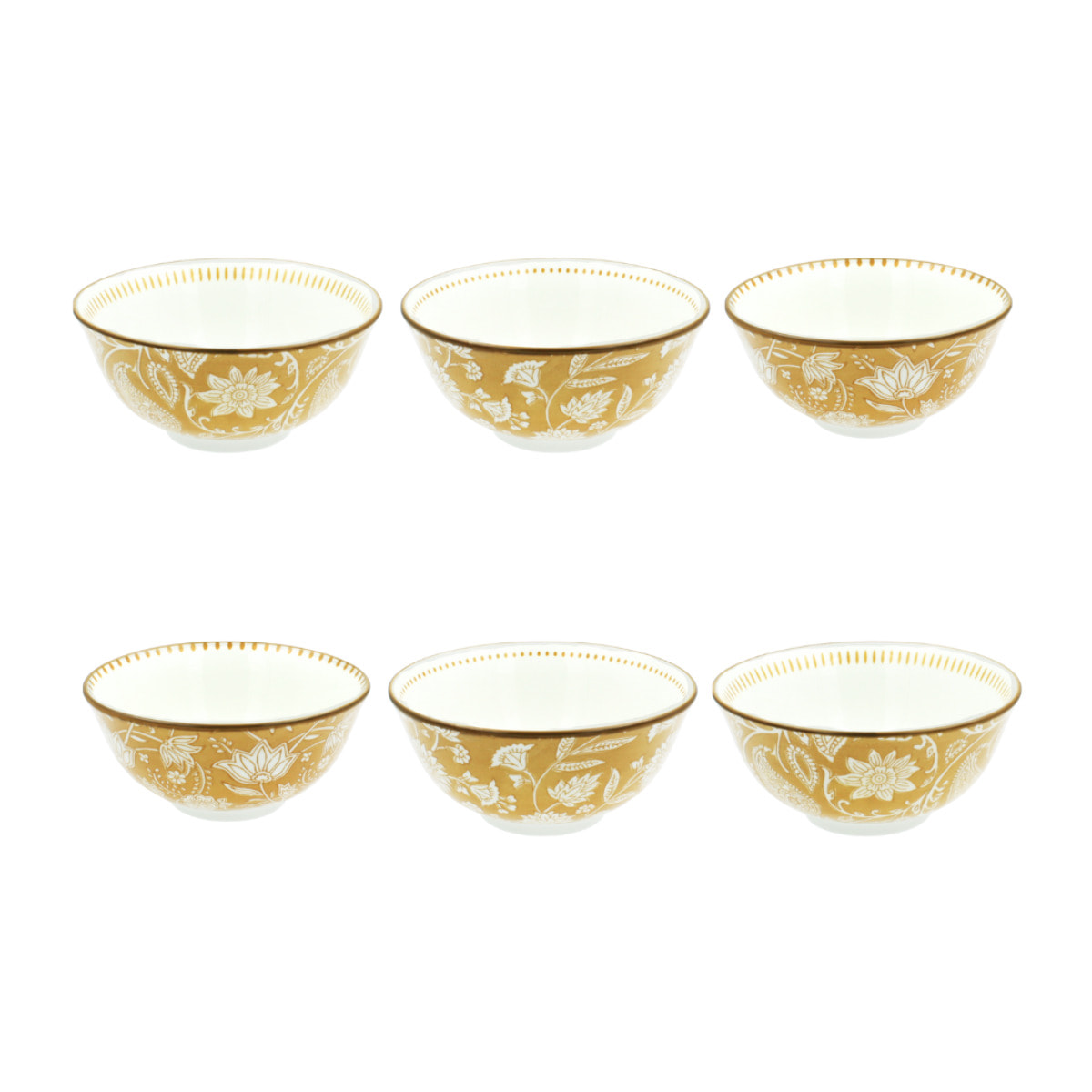 Lot de 6 bols médiums, AMBRE
