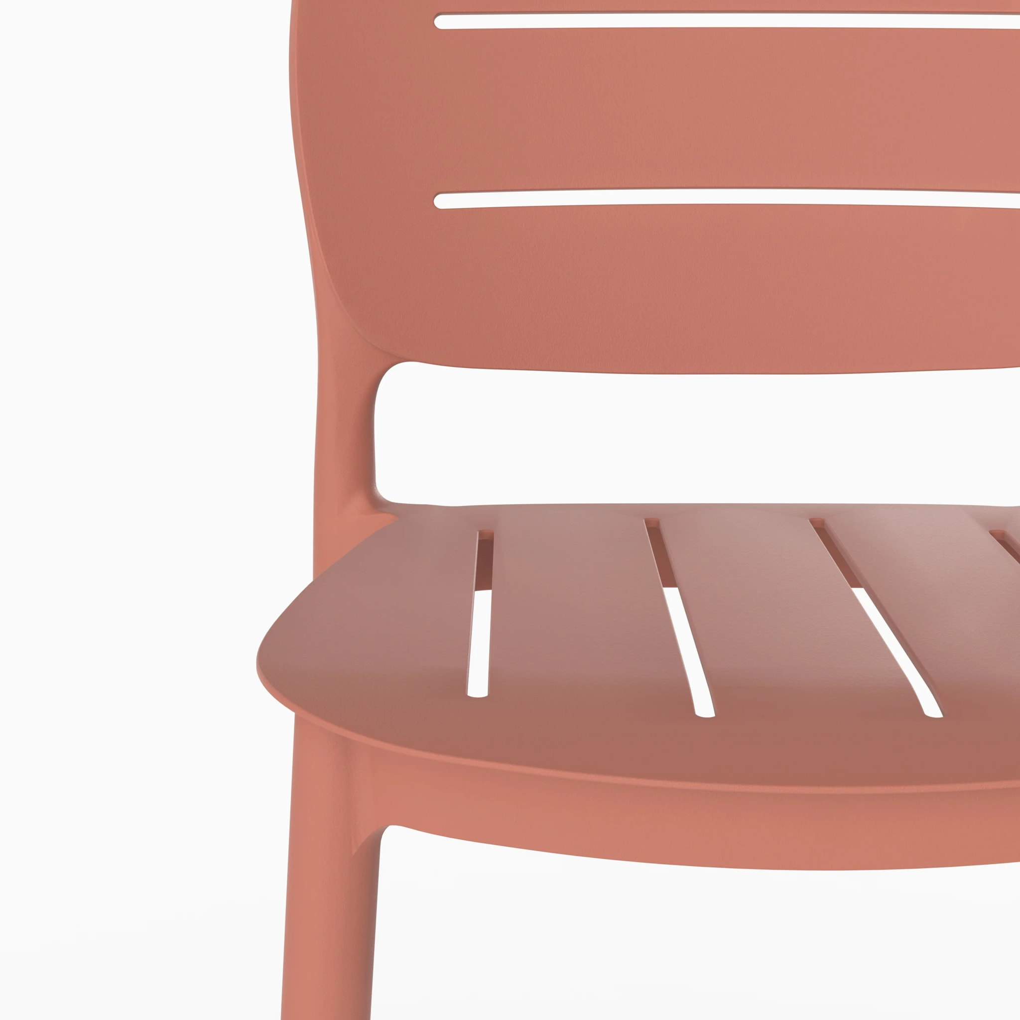 Lot de 2 chaises de bar de jardin 75 cm en plastique terracotta - Lola