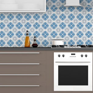 Stickers muraux - Sticker Mural Carrelage adhésif Cuisine Salle de Bain - 24 STICKERS CARRELAGES AZULEJOS VALDA