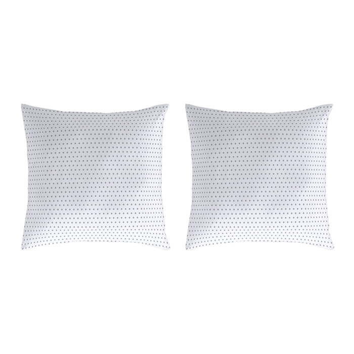 2 Fundas de almohada El Caballo 50x50 cm CABRIOLA Gris - 100% algodón -