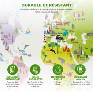 Stickers Muraux décoration adhésifs carte du monde pour enfants