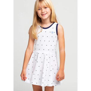 Girl's White Hearts Skater Dress