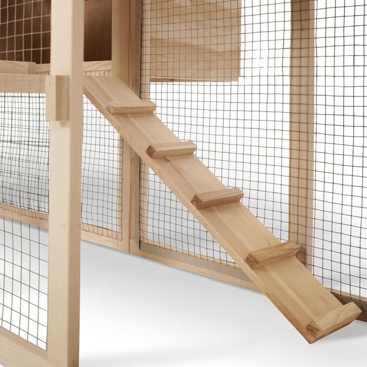 Poulailler clapier en bois avec pondoir intégré - 2 poules