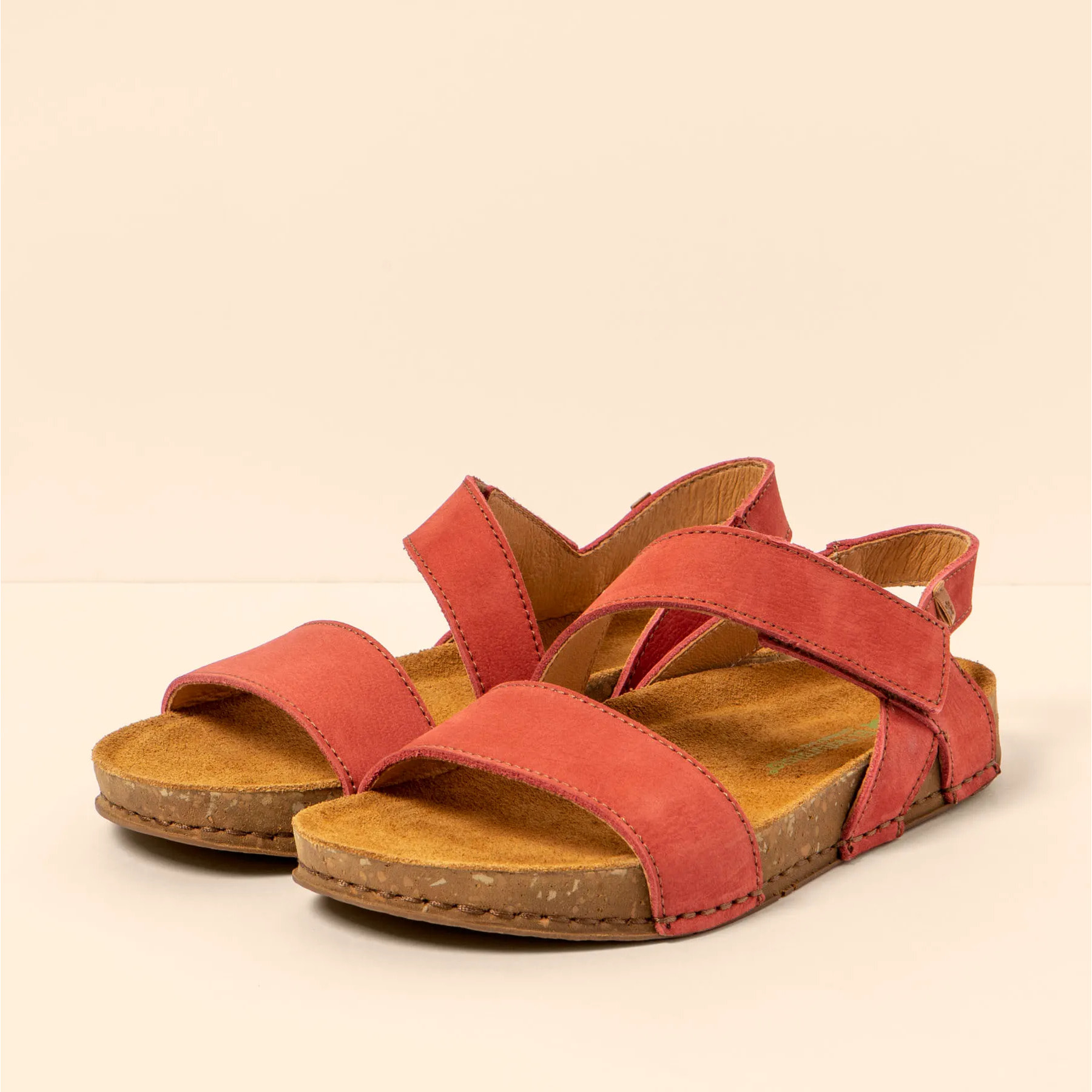 El Naturalista Leaves N5018 Pleasant Damessandalen met open teen, Khaki (stad