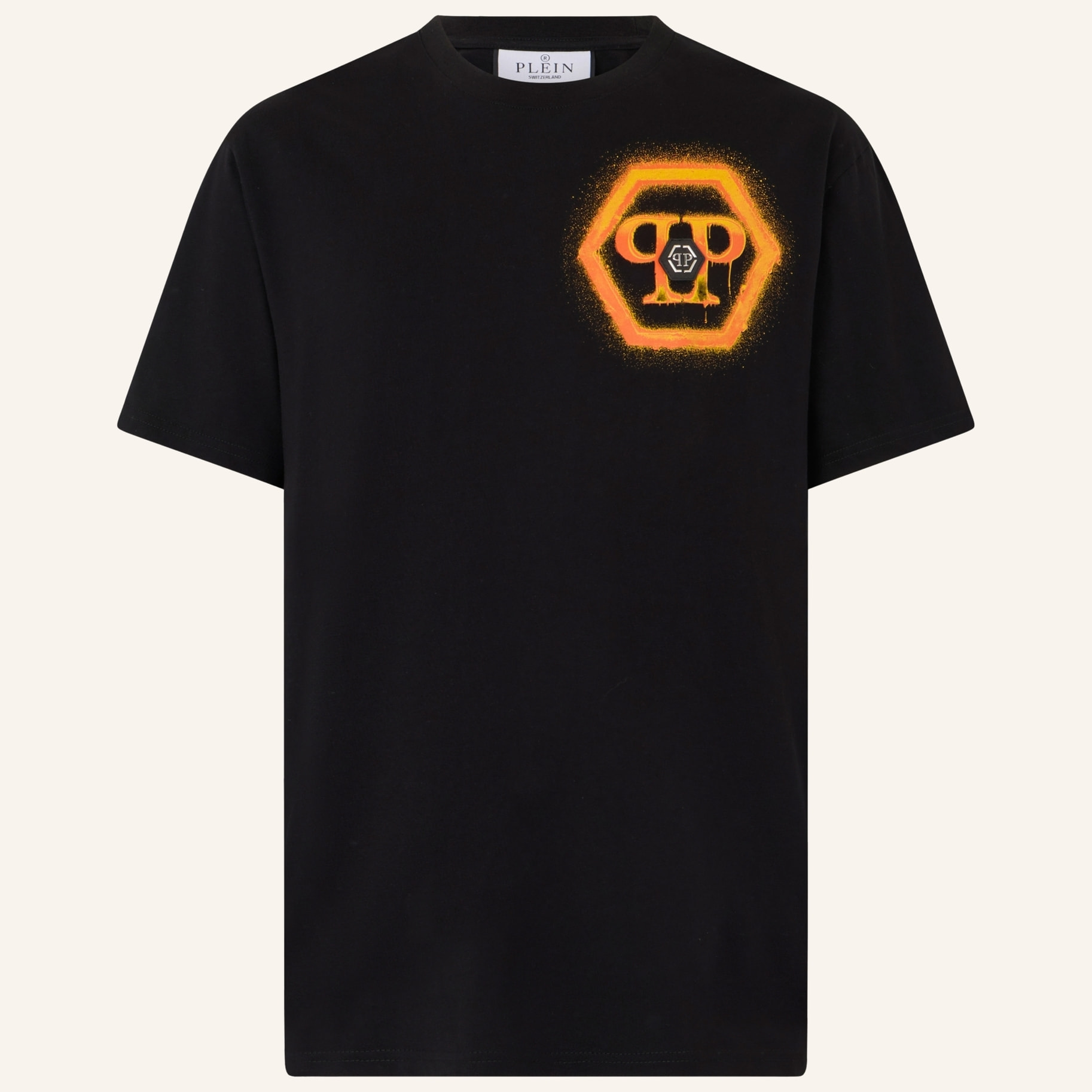 PHILIPP PLEIN Round Neck T-Shirt Spray Hexagon
