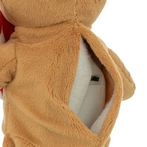 Automate de Noël pain d'épice mouvement et musique H20cm à piles