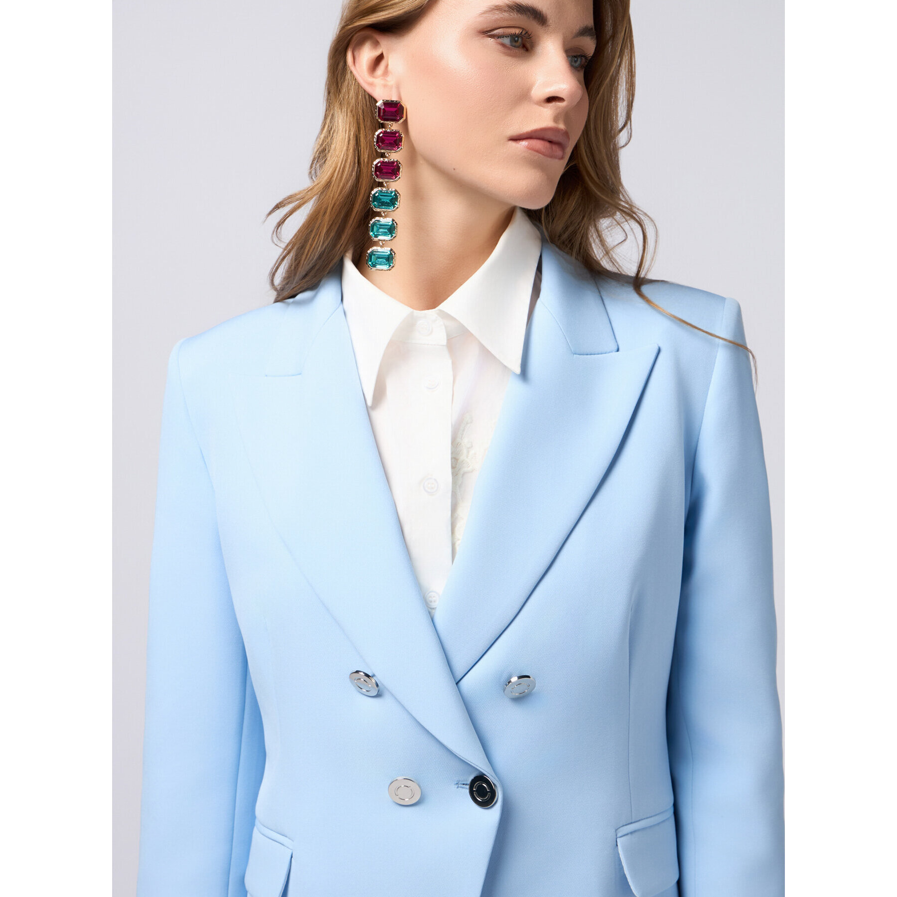 Oltre - Blazer doppiopetto - Azzurro