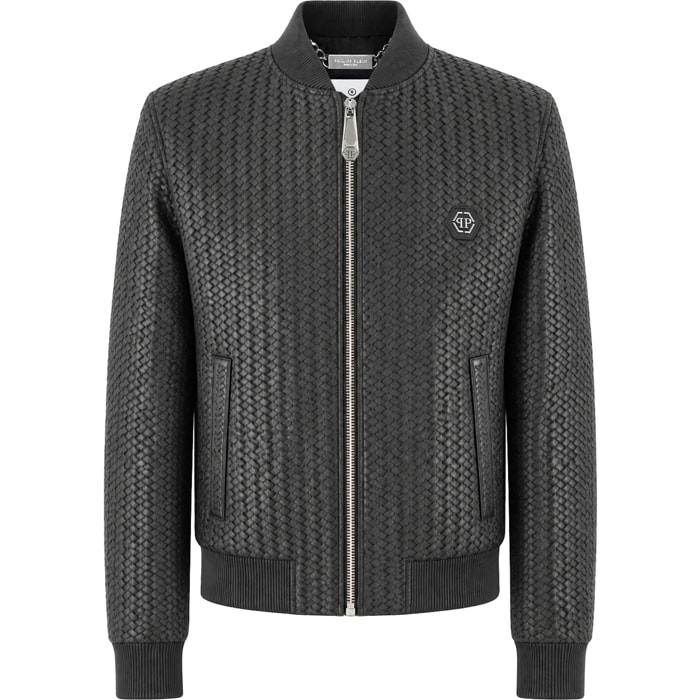 PHILIPP PLEIN Bomber de cuero