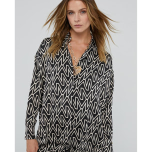 Maglietta lunga con logo