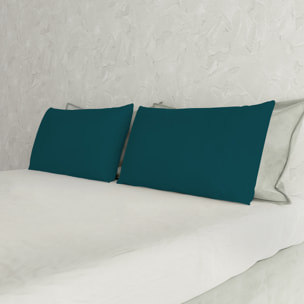 COPPIA FEDERE MAX COLOR, 100% Cotone, Made in Italy - VERDE PETROLIO