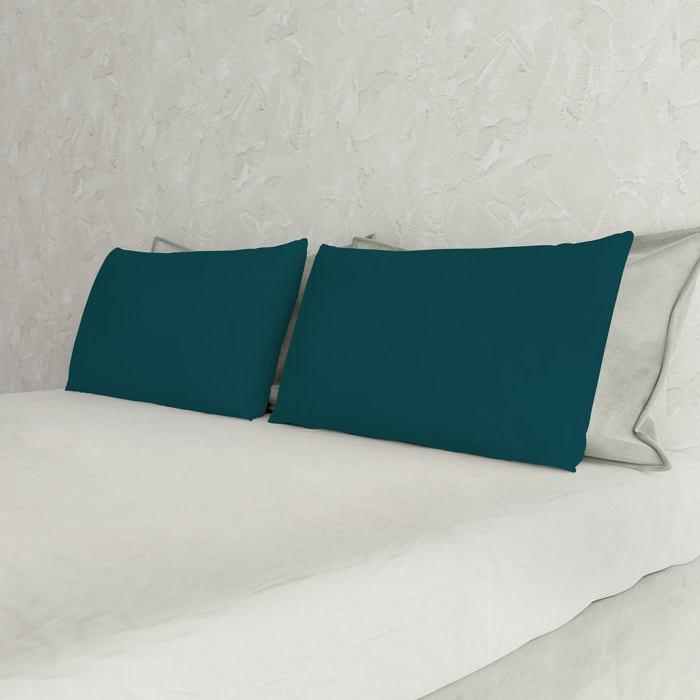 COPPIA FEDERE MAX COLOR, 100% Cotone, Made in Italy - VERDE PETROLIO