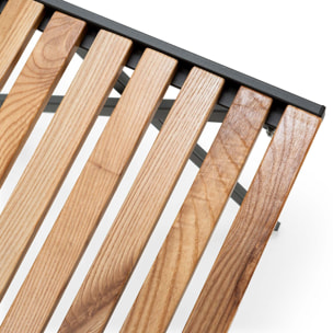 Pack 4 sillas de Jardín apilables Coral de Madera y Metal Negro