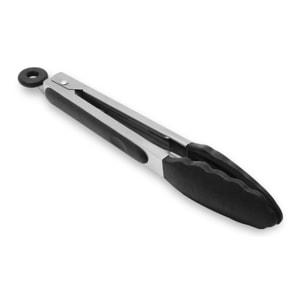 Pinza per Alimenti in Acciaio Inossidabile e Punta in Silicone Alimentare Senza BPA 23 cm. (9 Pollici)