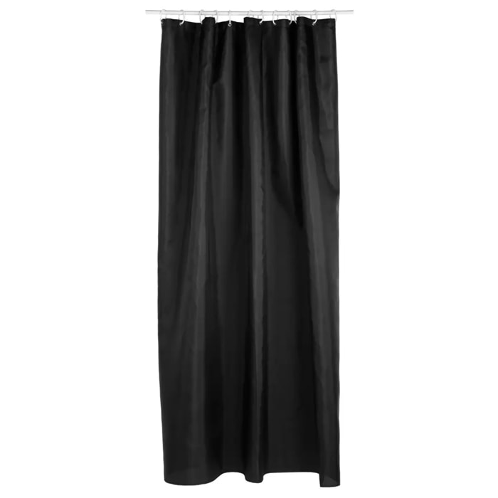 Rideau de douche 180x200cm Noir Colorama