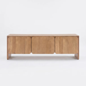 Meuble TV en bois de manguier marron clair - Achille