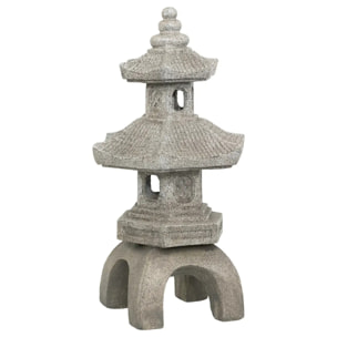 Pagode déco extérieure Uchi H.66,5cm magnésie gris