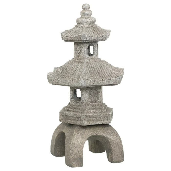 Pagode déco extérieure Uchi H.66,5cm magnésie gris
