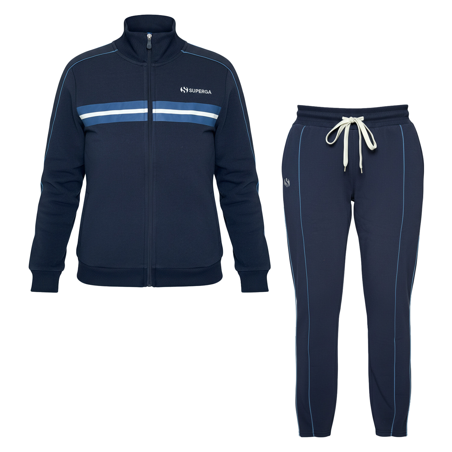 Tuta Donna SUPERGA Cotone Felpato Full Zip