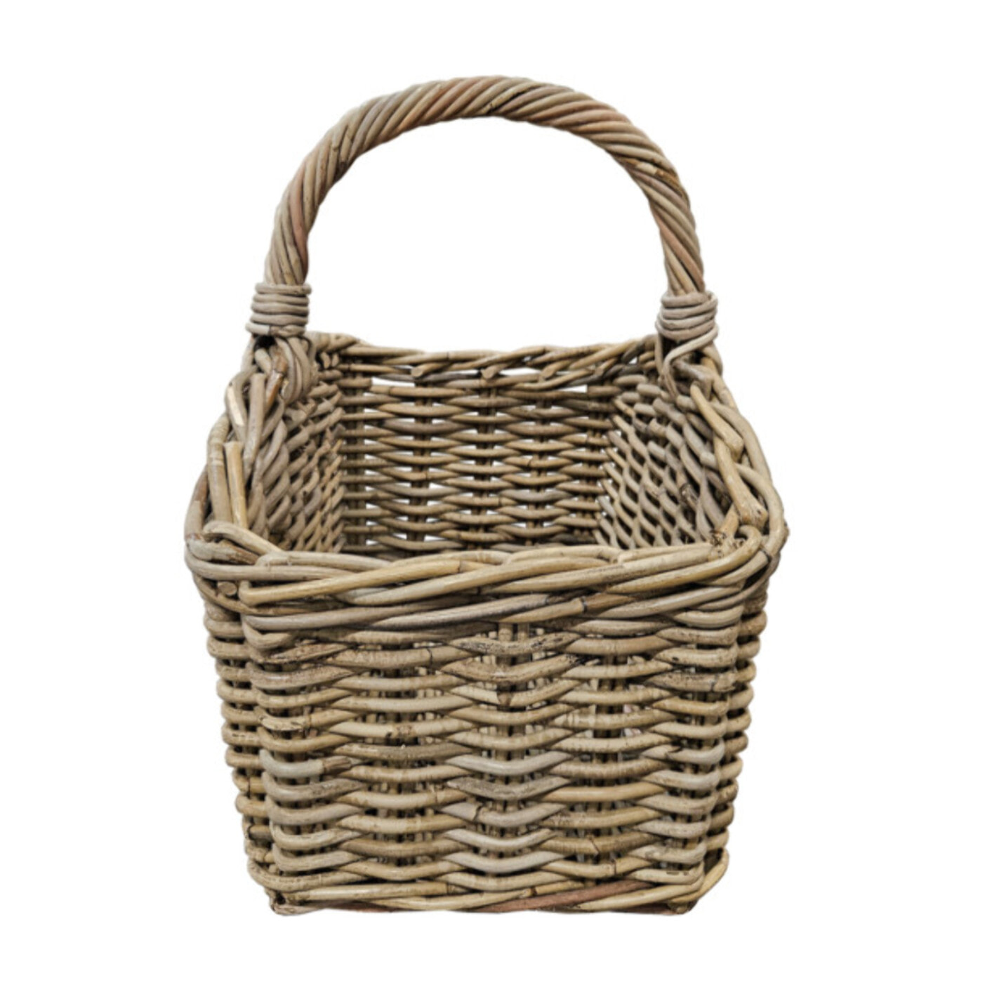 Panier rectangulaire avec grande anse H. 38 cm en kubu tressé - SIMON