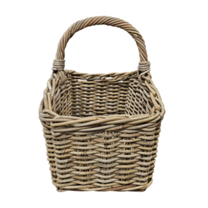 Panier rectangulaire avec grande anse H. 38 cm en kubu tressé - SIMON