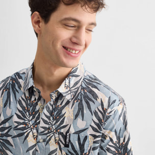 Camisa MUNICH Guayaba streetwear de algodón-spandex estampado exótico
