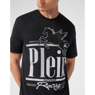 PHILIPP PLEIN Camiseta de cuello redondo y manga corta RACING