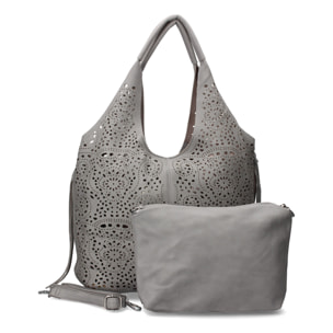 Bolso de hombro de Mujer con dos piezas, diseño moderno con detalles en los laterales