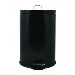 Poubelle à  pédale Acier 20L Noir mat MSV