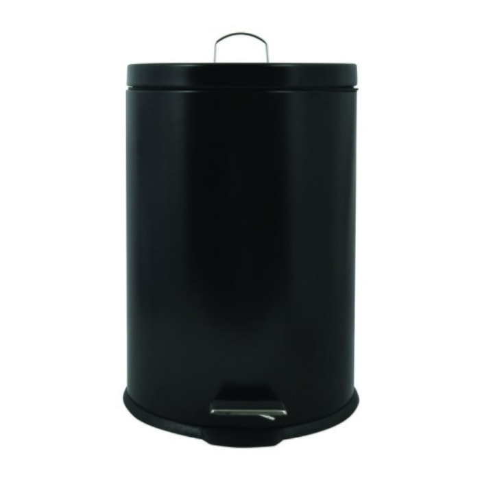 Poubelle à  pédale Acier 20L Noir mat MSV
