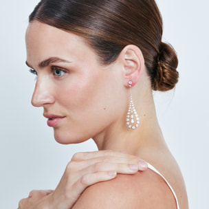 Pendientes Nyex acabado oro rosa 18k