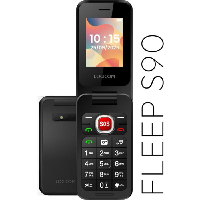 Téléphone portable LOGICOM Fleep S90 Noir