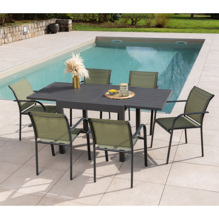 Ensemble table et chaises de jardin  - Vert sauge - HONFLEUR BEZIERS